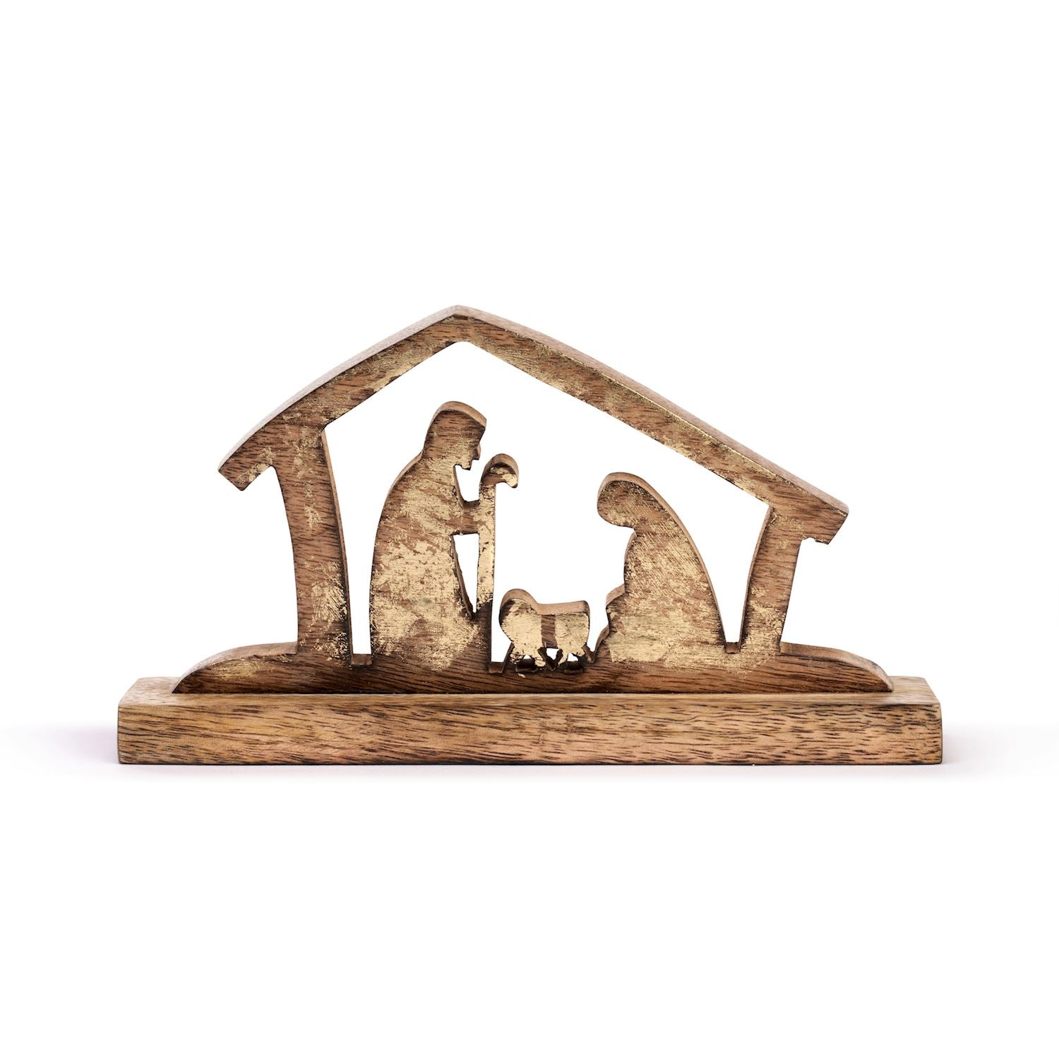 Demdaco Wood Holy Family Figure Nativity Set - 9x5in-DEMDACO-Little Giant Kidz