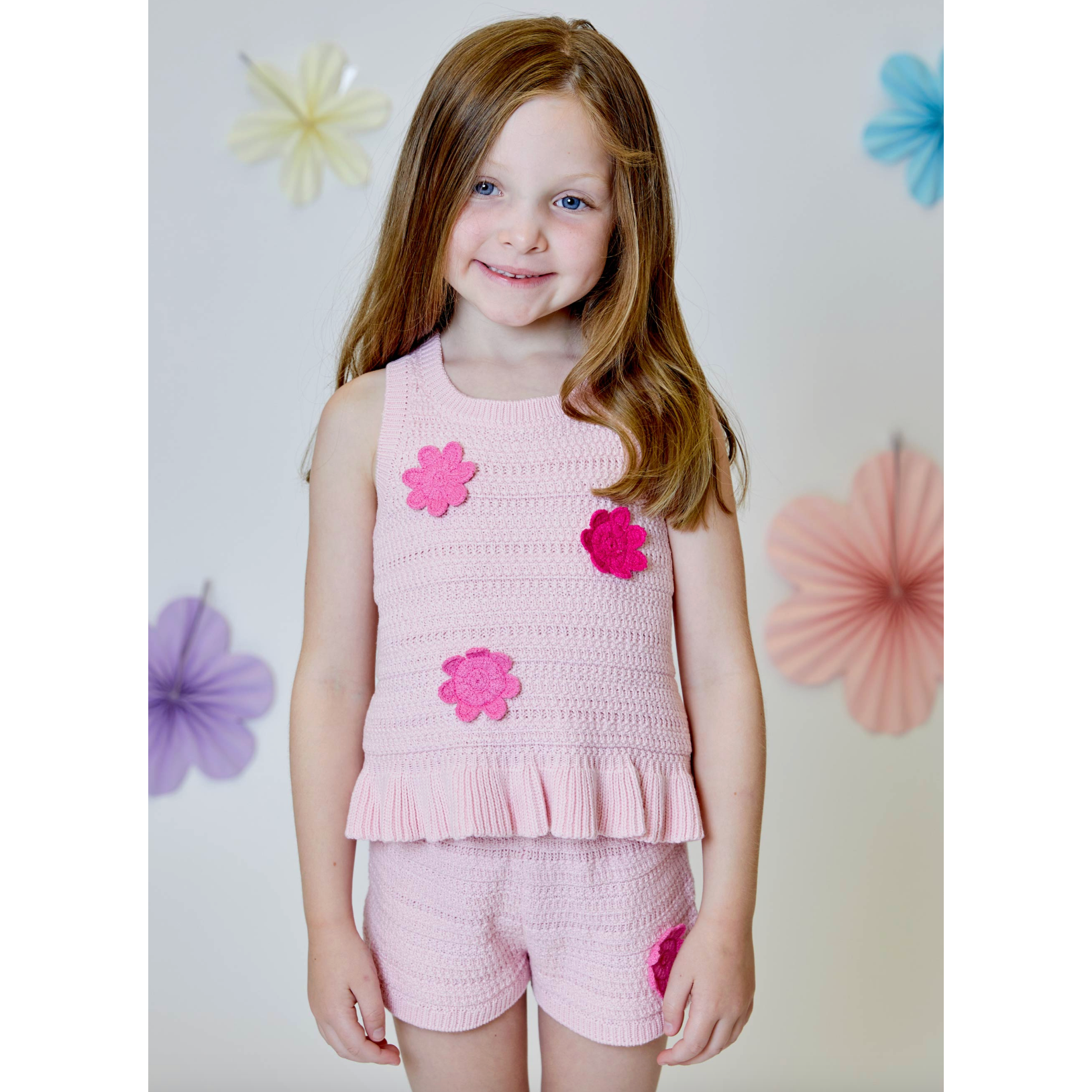 Design History Girls Pink Posies Shorts-Design History Girls-Little Giant Kidz