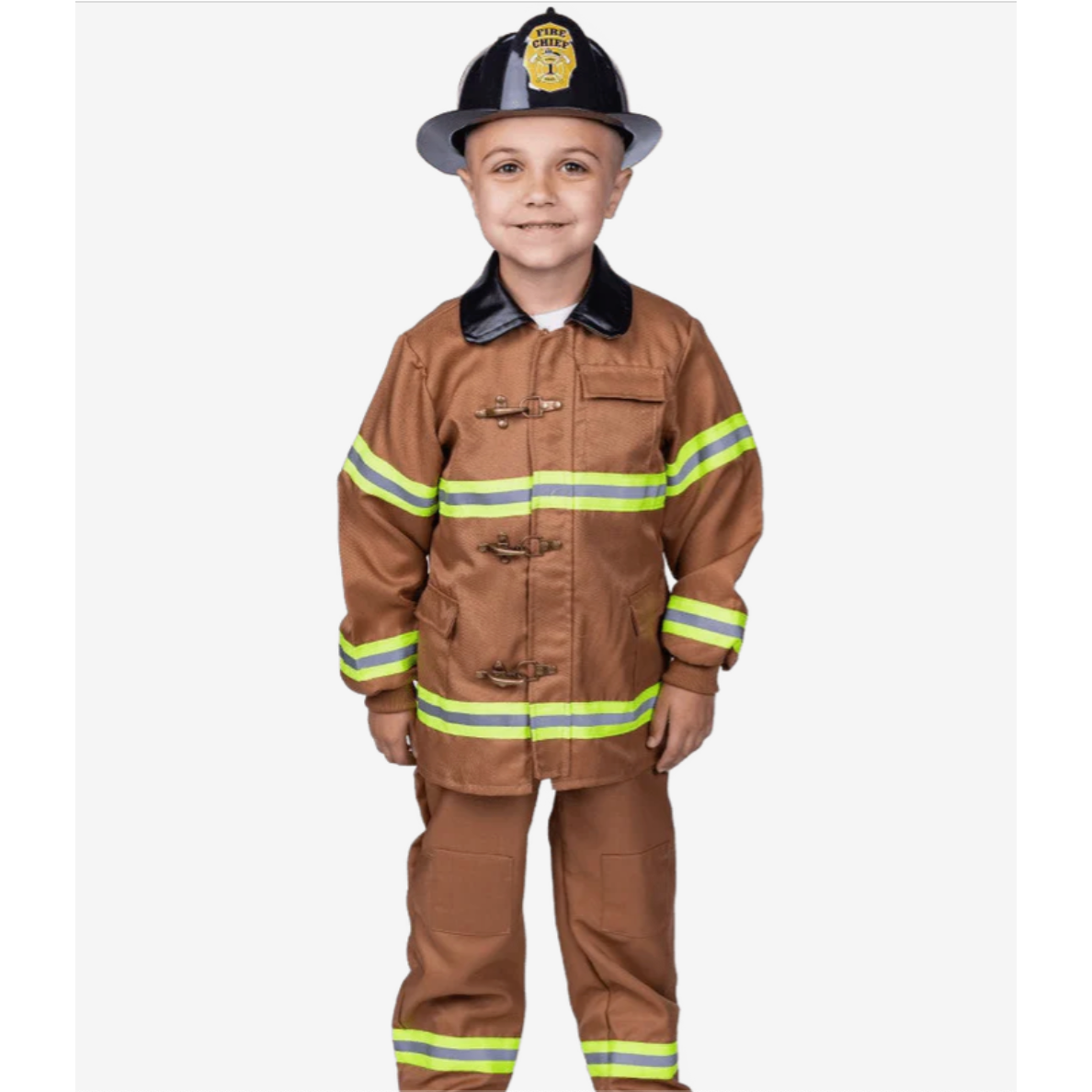 Dress Up America™ Brown FIre Fighter Costume-Dress Up America-Little Giant Kidz