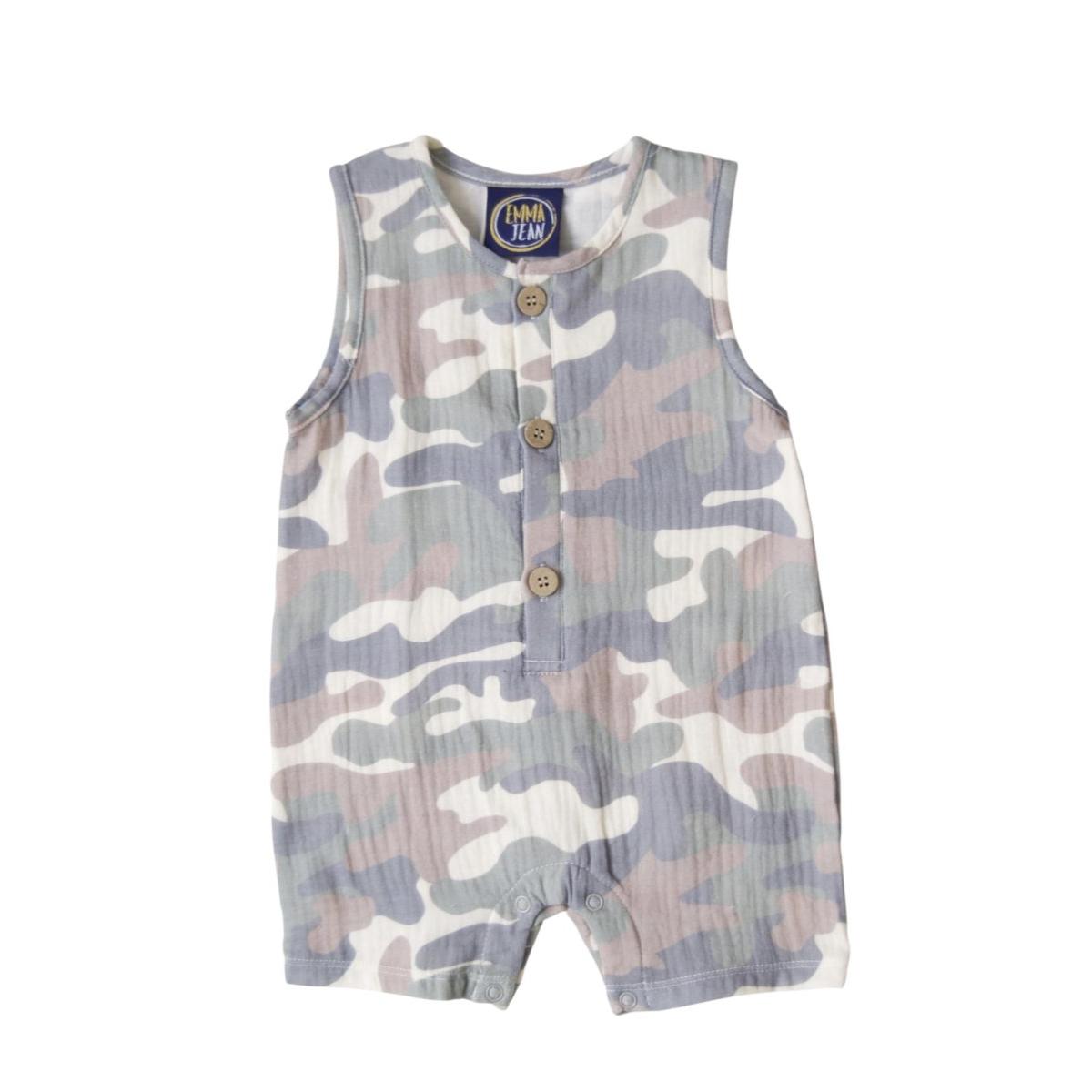 EMMA JEAN KIDS Camo Boys Romper-EMMA JEAN KIDS-Little Giant Kidz