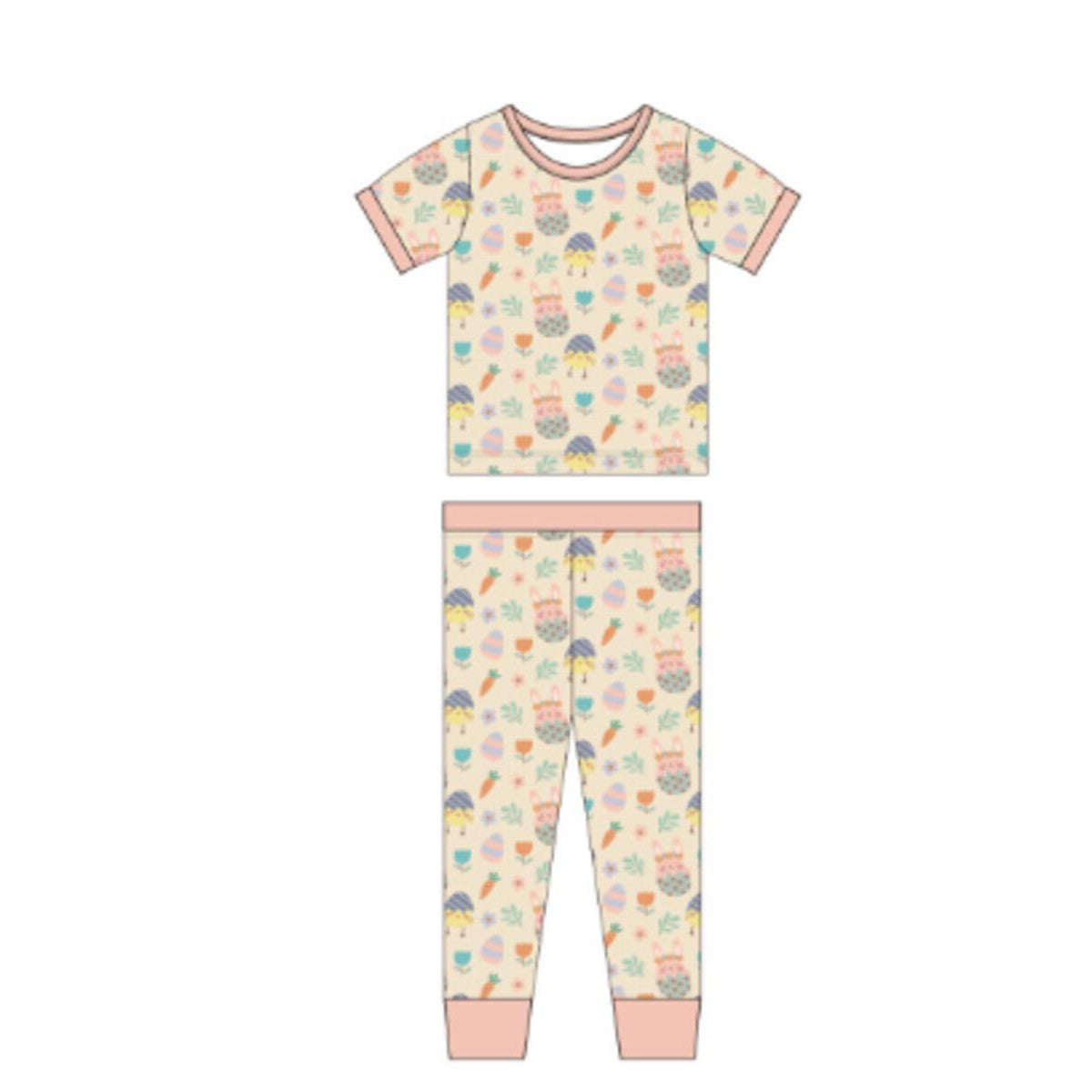 Emerson & Friends Egg Hunt Short Sleeve Bamboo Kids Pajama Set-Emerson and Friends-Little Giant Kidz