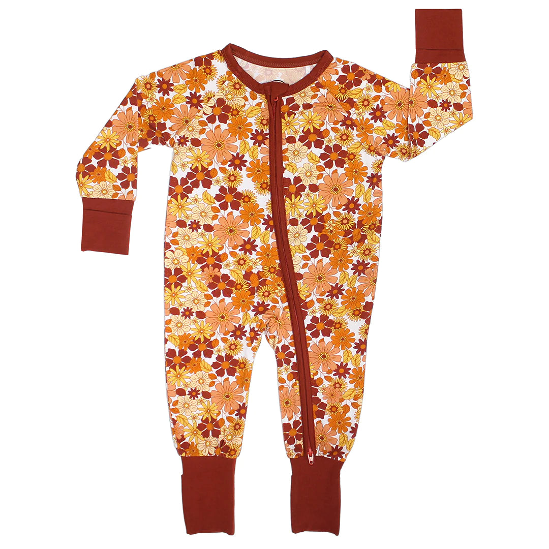 Emerson & Friends Fall Floral Bamboo Baby Pajama-Emerson and Friends-Little Giant Kidz