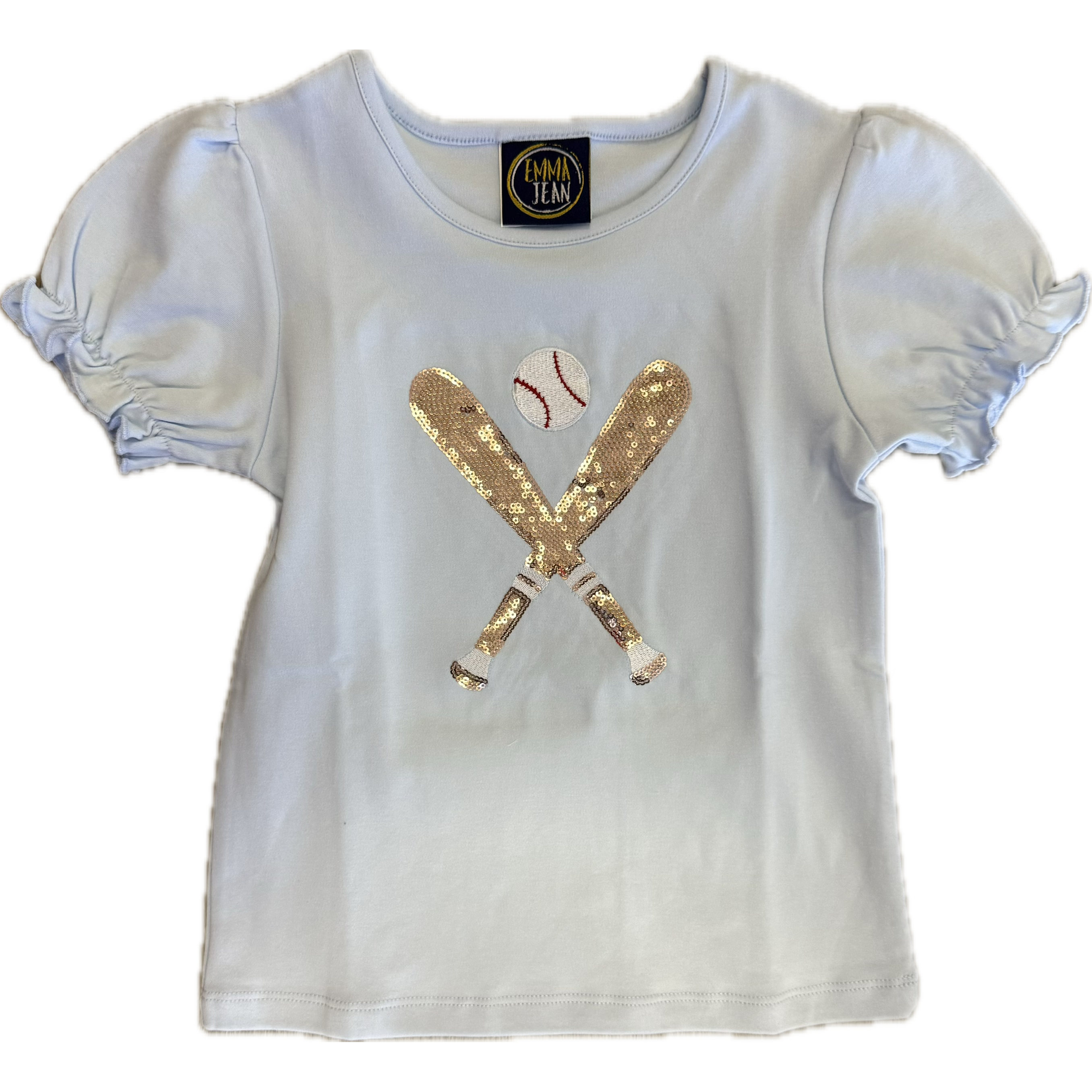 Emma Jean Kids Baseball Applique Short Sleeve Shirt-EMMA JEAN KIDS-Little Giant Kidz