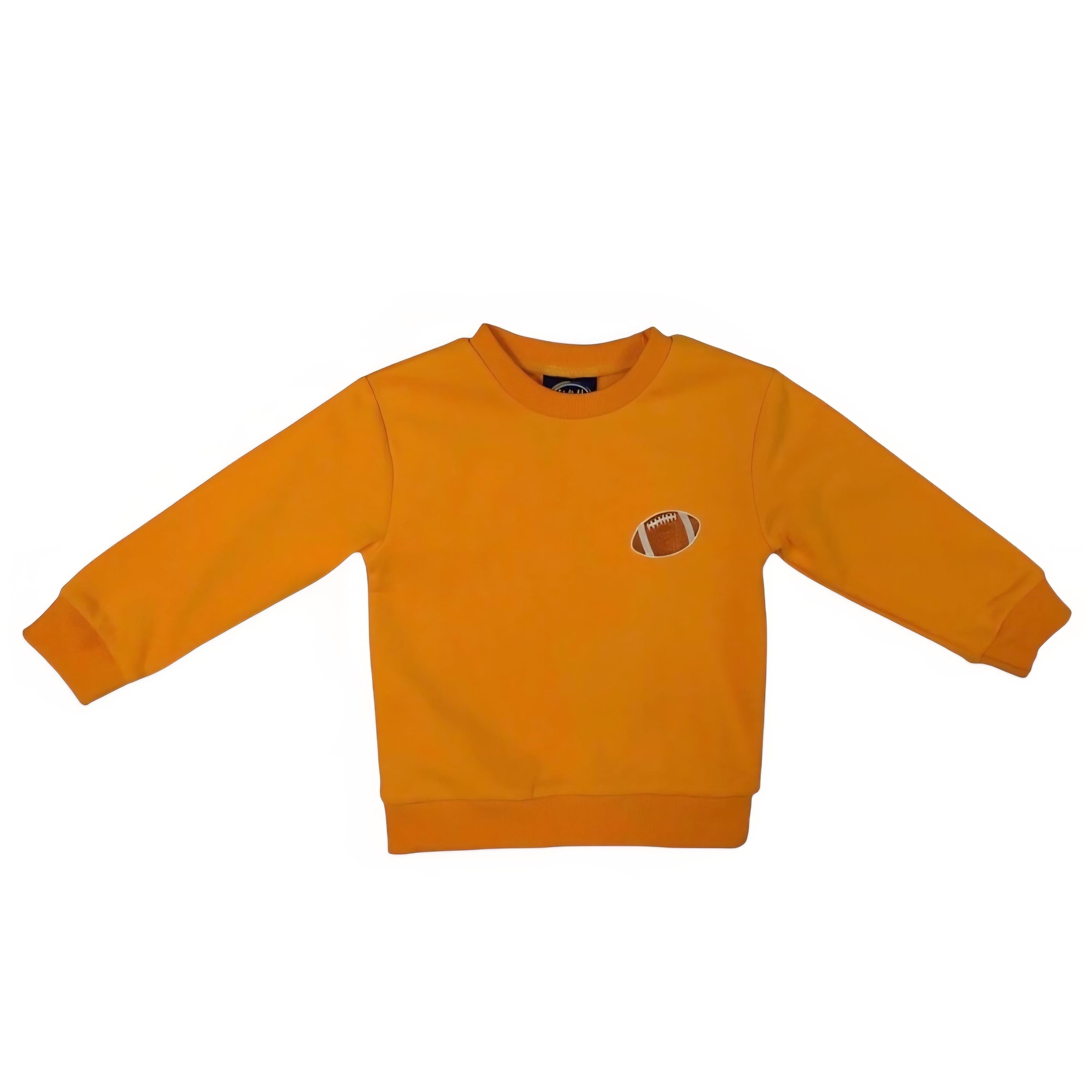 Emma Jean Kids Football Sweatshirt- Orange-EMMA JEAN KIDS-Little Giant Kidz