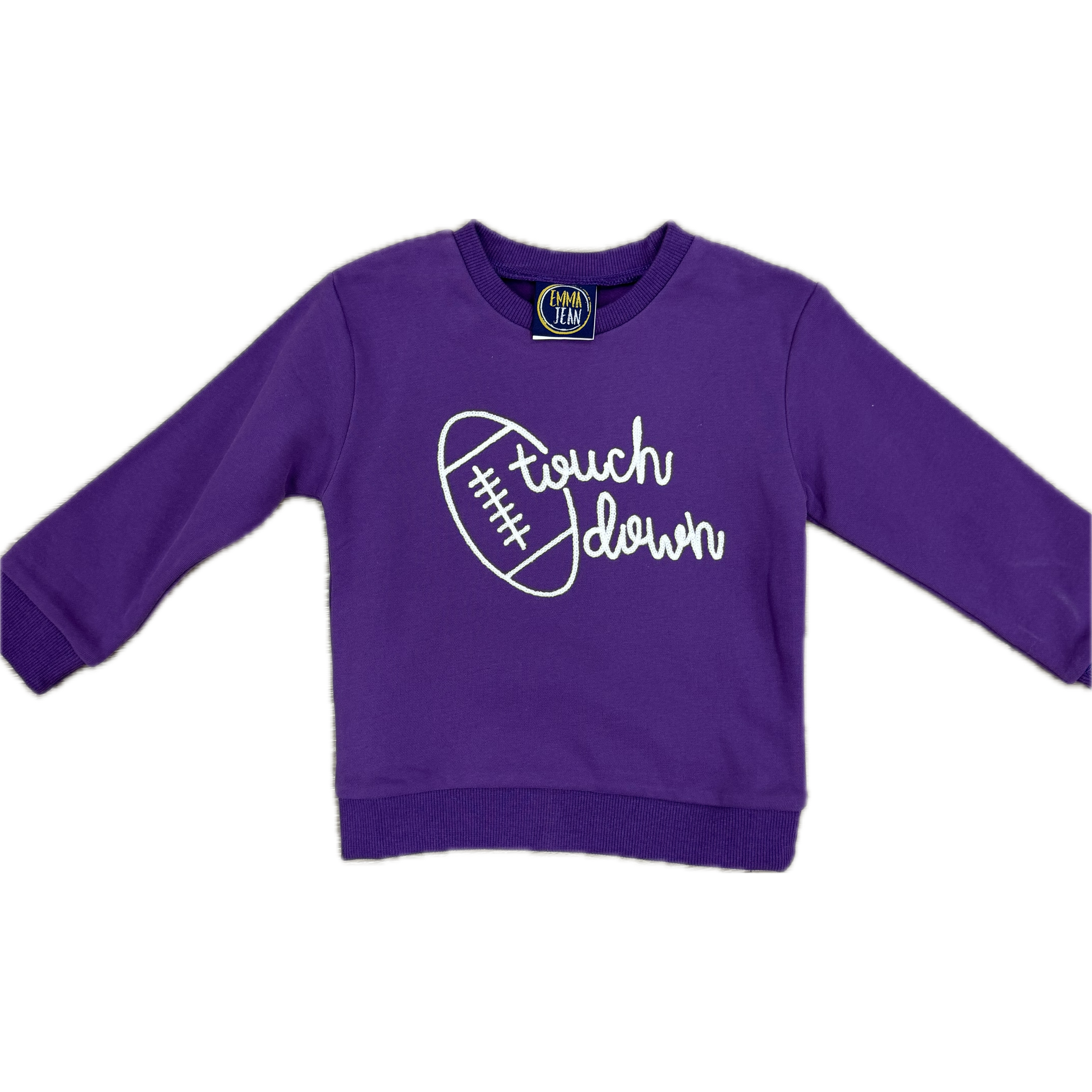 Emma Jean Kids Touch Down Sweatshirt- Purple-EMMA JEAN KIDS-Little Giant Kidz