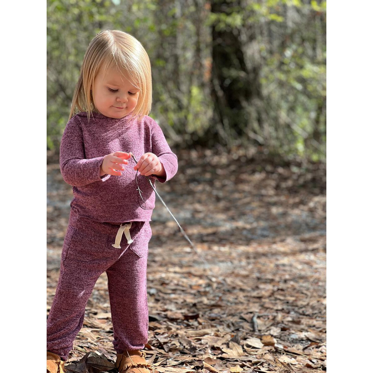 Ettie + H Ebrel Pants in Burgundy-Ettie + H-Little Giant Kidz