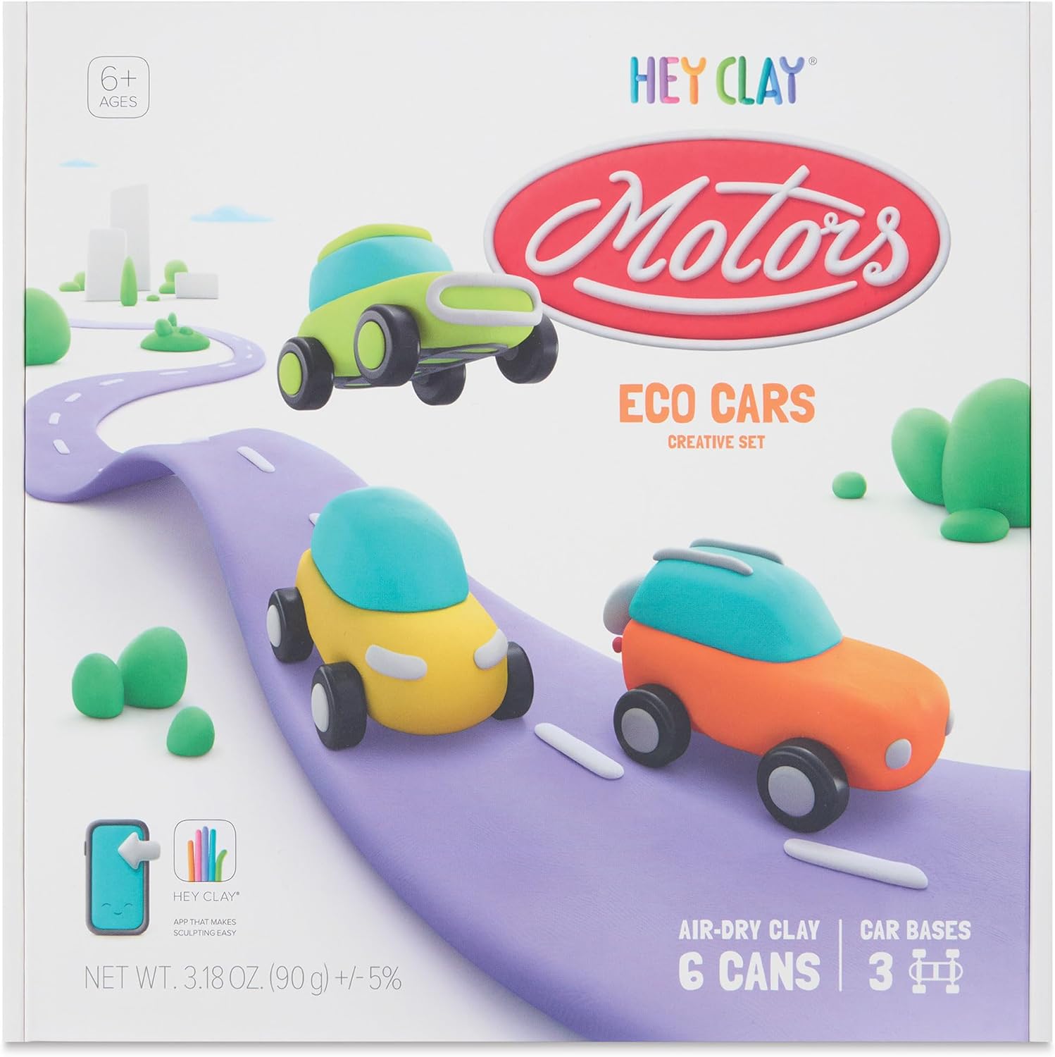 Fat Brain Hey Clay - Eco Cars Air-Dry Clay-FATBRAIN-Little Giant Kidz