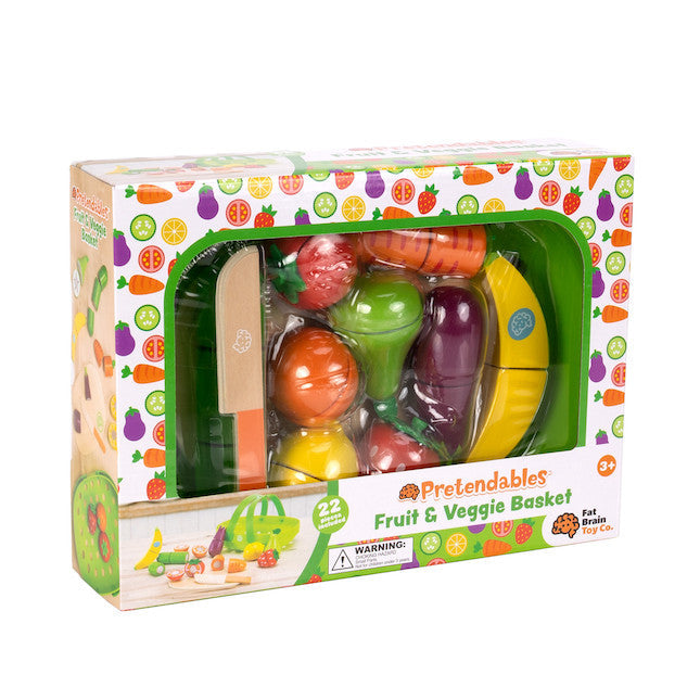 Fat Brain Pretendables Fruit & Veggie Basket-FATBRAIN-Little Giant Kidz