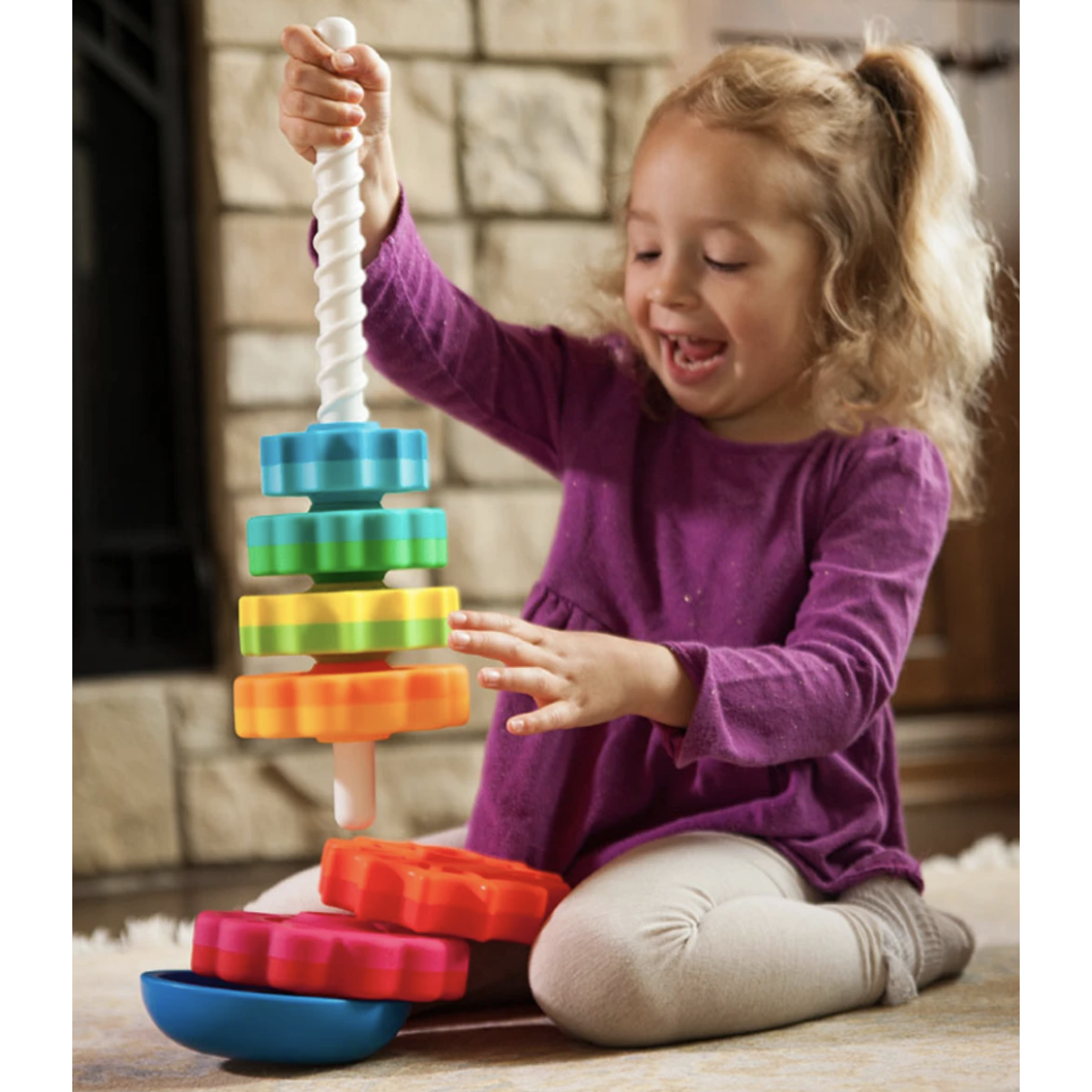 Fat Brain SpinAgain - Stacking Toy with a Spin-FATBRAIN-Little Giant Kidz
