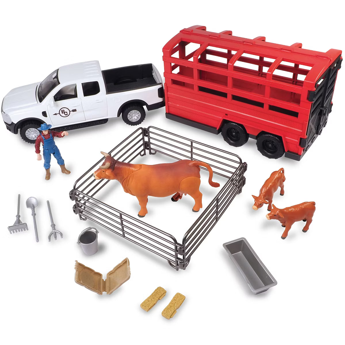 Big Country Toys Cattle Truck & Trailer Playset