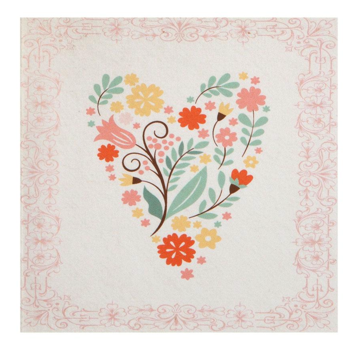Gift Enclosure Card - Floral Heart-CR GIBSON-Little Giant Kidz
