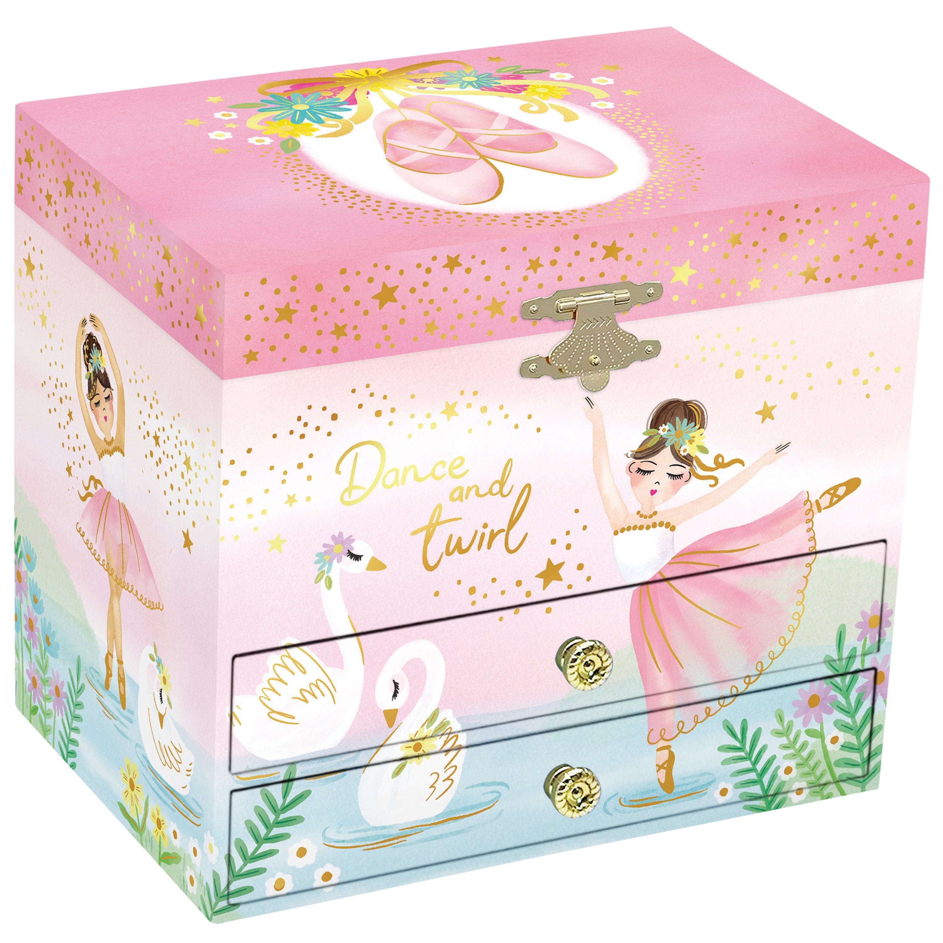Giggle & Honey Ballerina Musical Jewelry Box 2-Drawer-U.S. TOY-Little Giant Kidz