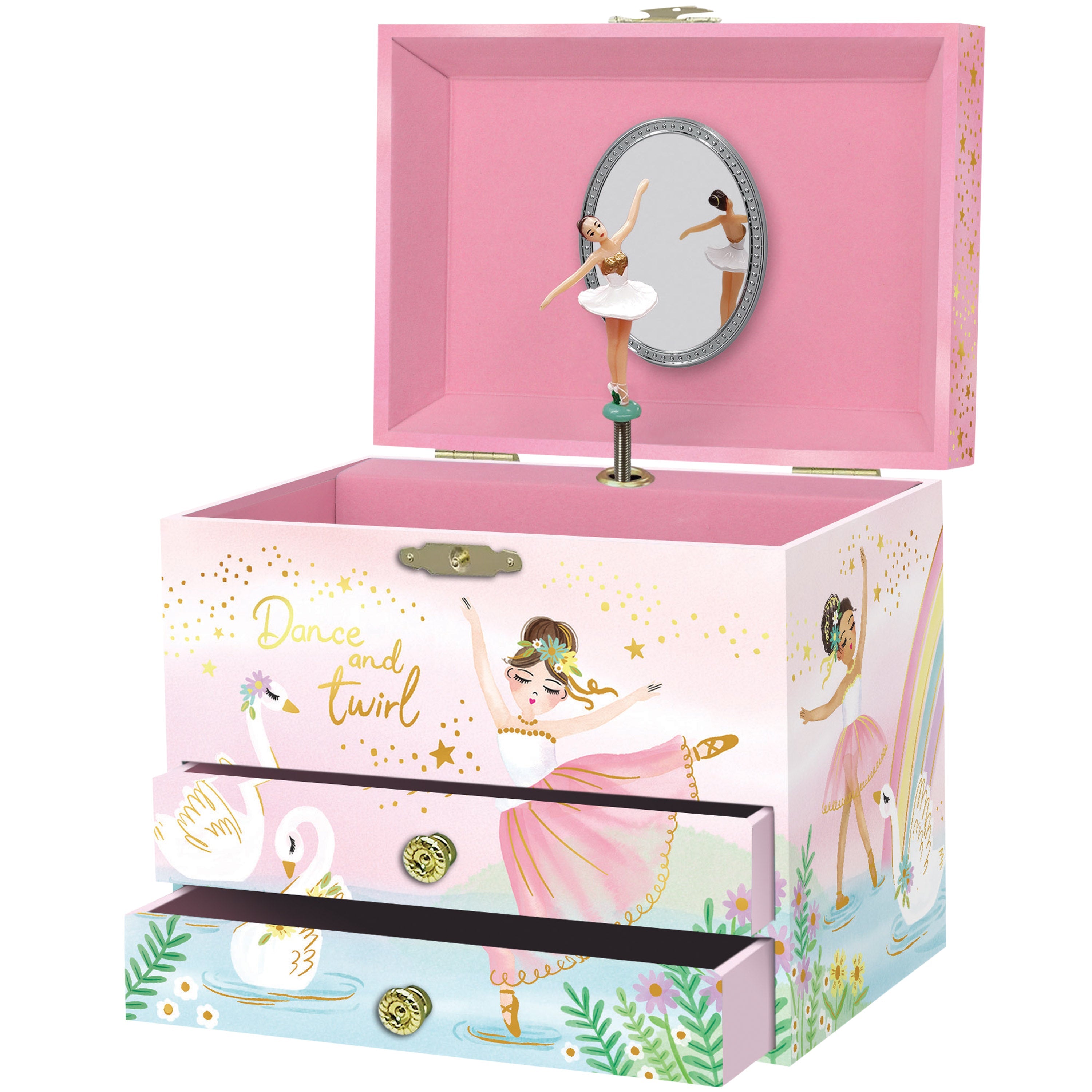Giggle & Honey Ballerina Musical Jewelry Box 2-Drawer-U.S. TOY-Little Giant Kidz