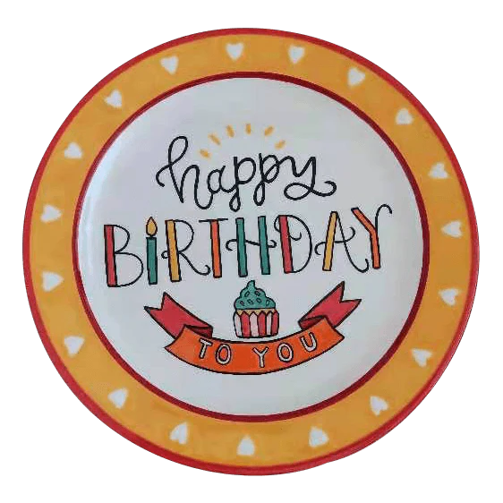 Glory Haus Happy Birthday Girl Plate-GLORY HAUS-Little Giant Kidz