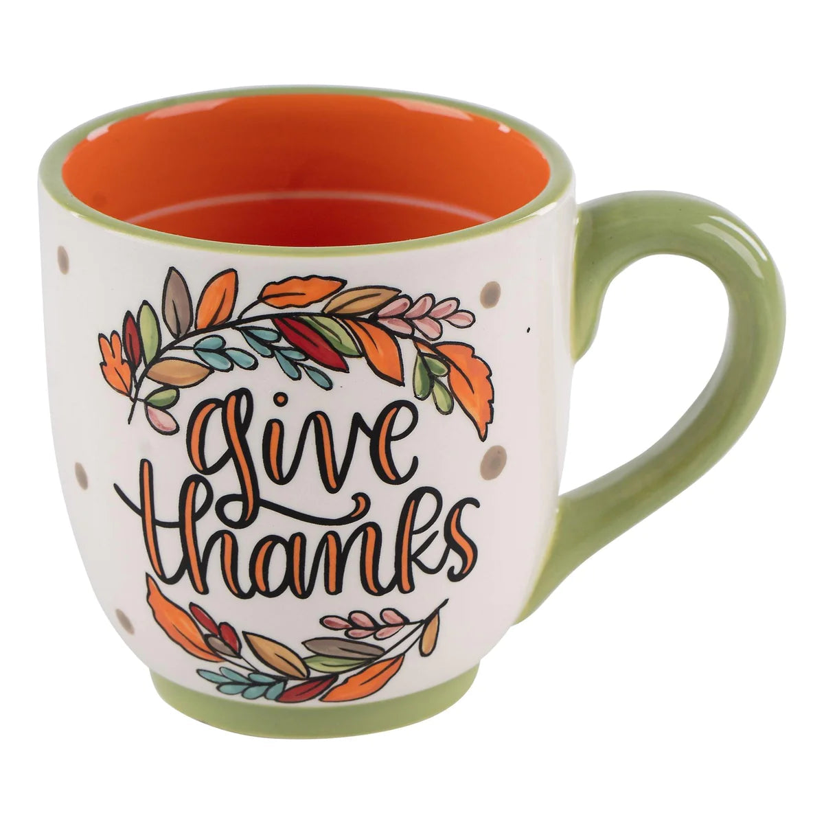 Glory Haus Mug - Fall Leaves Give Thanks-GLORY HAUS-Little Giant Kidz