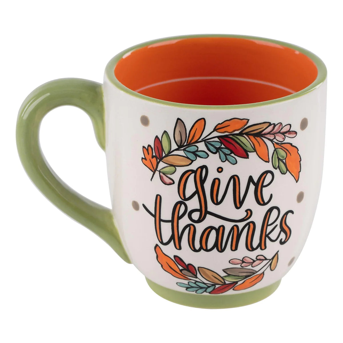 Glory Haus Mug - Fall Leaves Give Thanks-GLORY HAUS-Little Giant Kidz