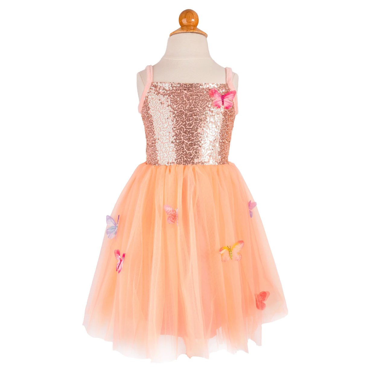 Great Pretender Butterfly Bliss Dress, Peach-Great Pretenders-Little Giant Kidz