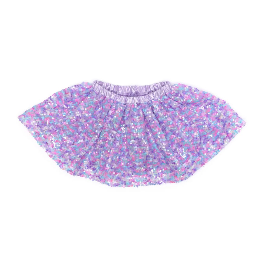 Great Pretender Purple Party Sequins Skirt, Size 4-6-Great Pretenders-Little Giant Kidz
