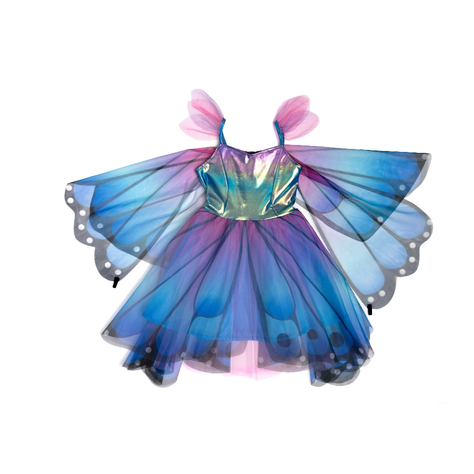 Great Pretenders Blue Butterfly Twirl Dress with Wings & Headband-Great Pretenders-Little Giant Kidz