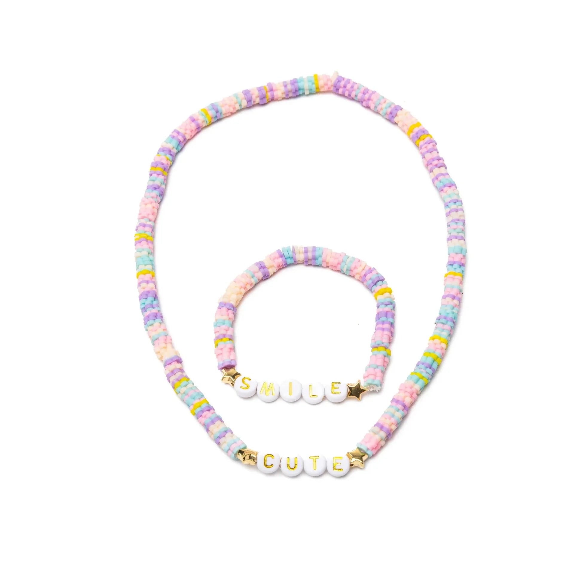 Great Pretenders Cute Smile Necklace & Bracelet Set, 2pc-Great Pretenders-Little Giant Kidz