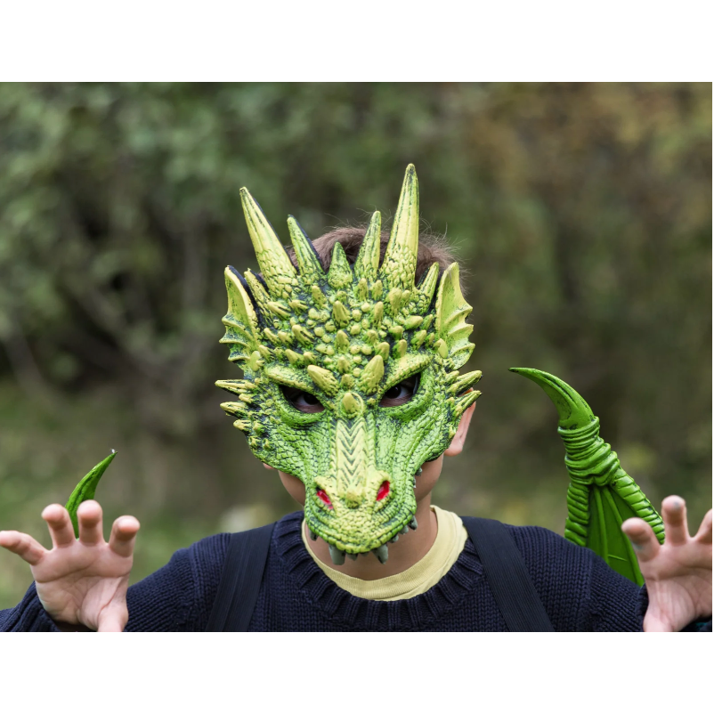 Great Pretenders Green Dragon Mask-Great Pretenders-Little Giant Kidz