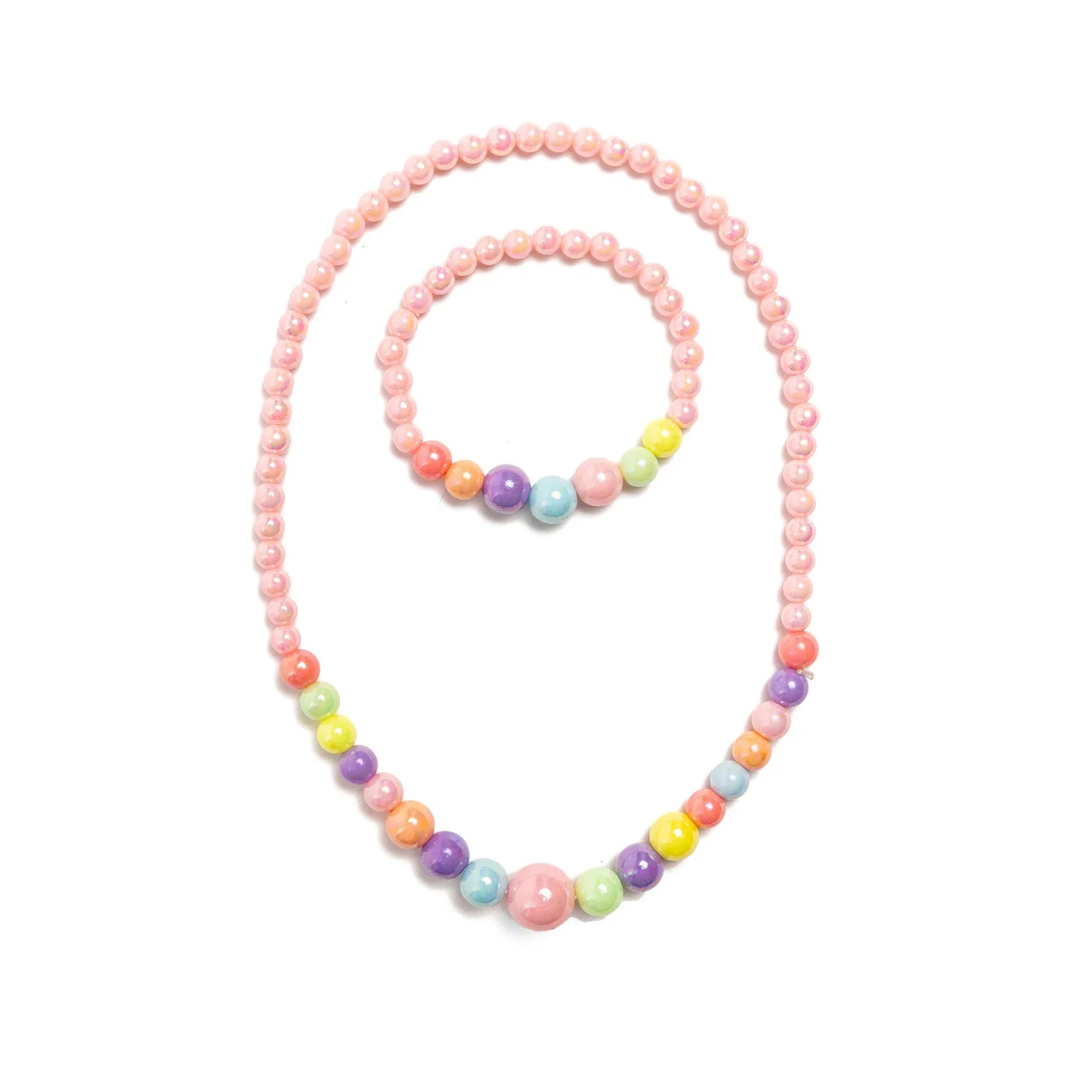 Great Pretenders Pearly Pastel Necklace and Bracelet Set-Great Pretenders-Little Giant Kidz