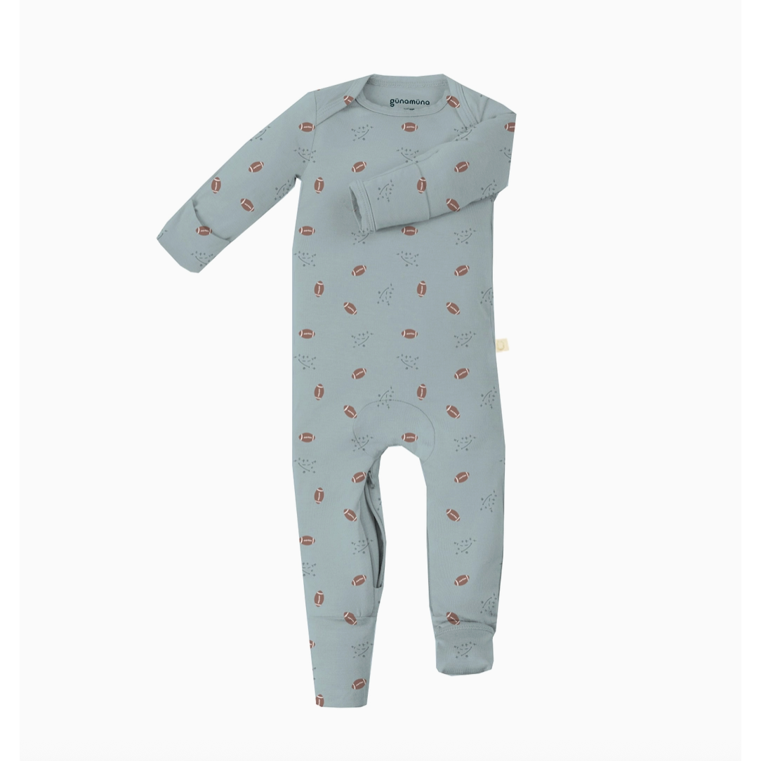 Gunamuna Convertible Footie Pajama- Football-GUNAMUNA-Little Giant Kidz