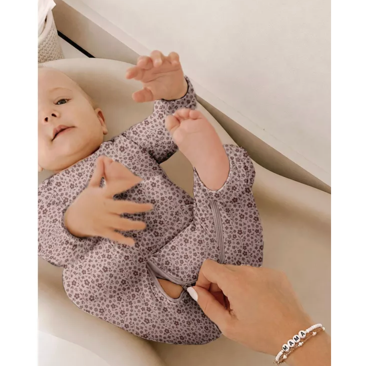 Gunamuna Convertible Footie Pajama- Petals-GUNAMUNA-Little Giant Kidz