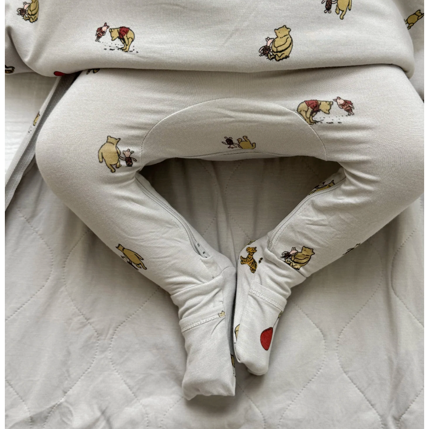 Gunamuna Convertible Footie Pajama- Pooh-GUNAMUNA-Little Giant Kidz