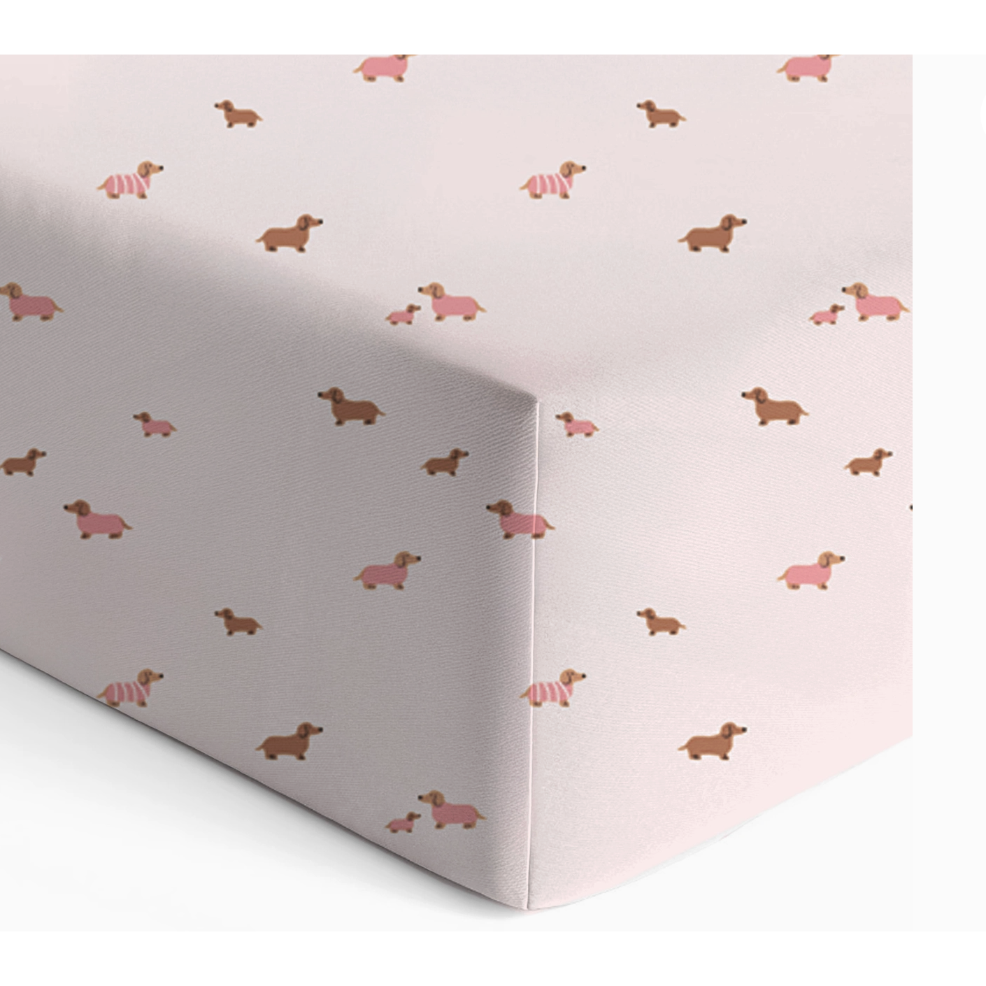 Gunamuna Crib Sheet - Girl Dog-GUNAMUNA-Little Giant Kidz