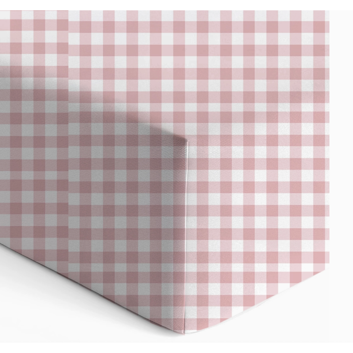 Gunamuna Crib Sheet - Pink Gingham-GUNAMUNA-Little Giant Kidz