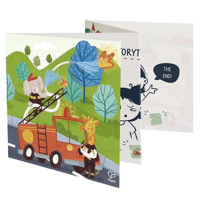 Hape Rescue Vehicles Puzzle Stage 4 (4-in-1)-HAPE-Little Giant Kidz