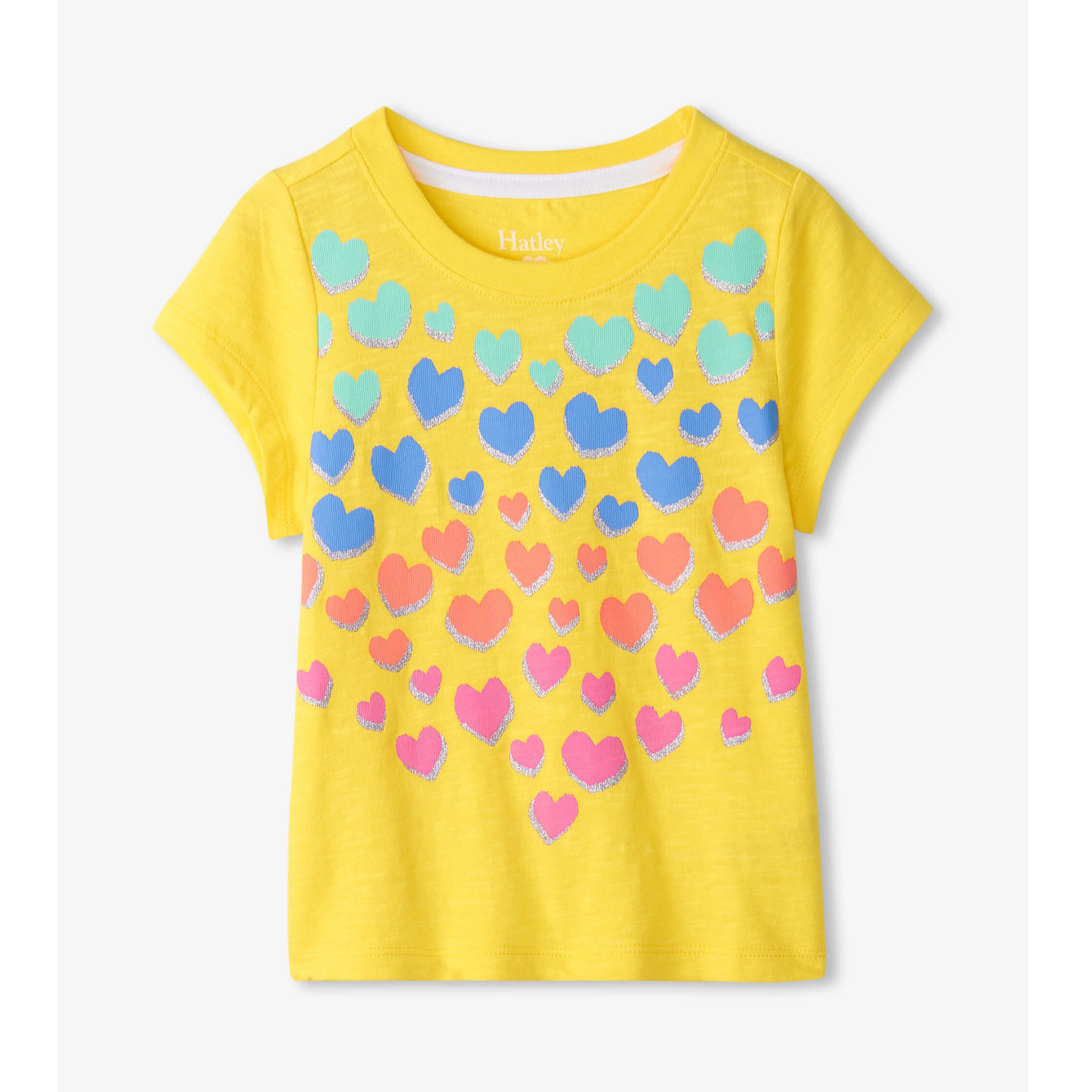 Hatley Aurora Falling Hearts Graphic Tee-HATLEY-Little Giant Kidz