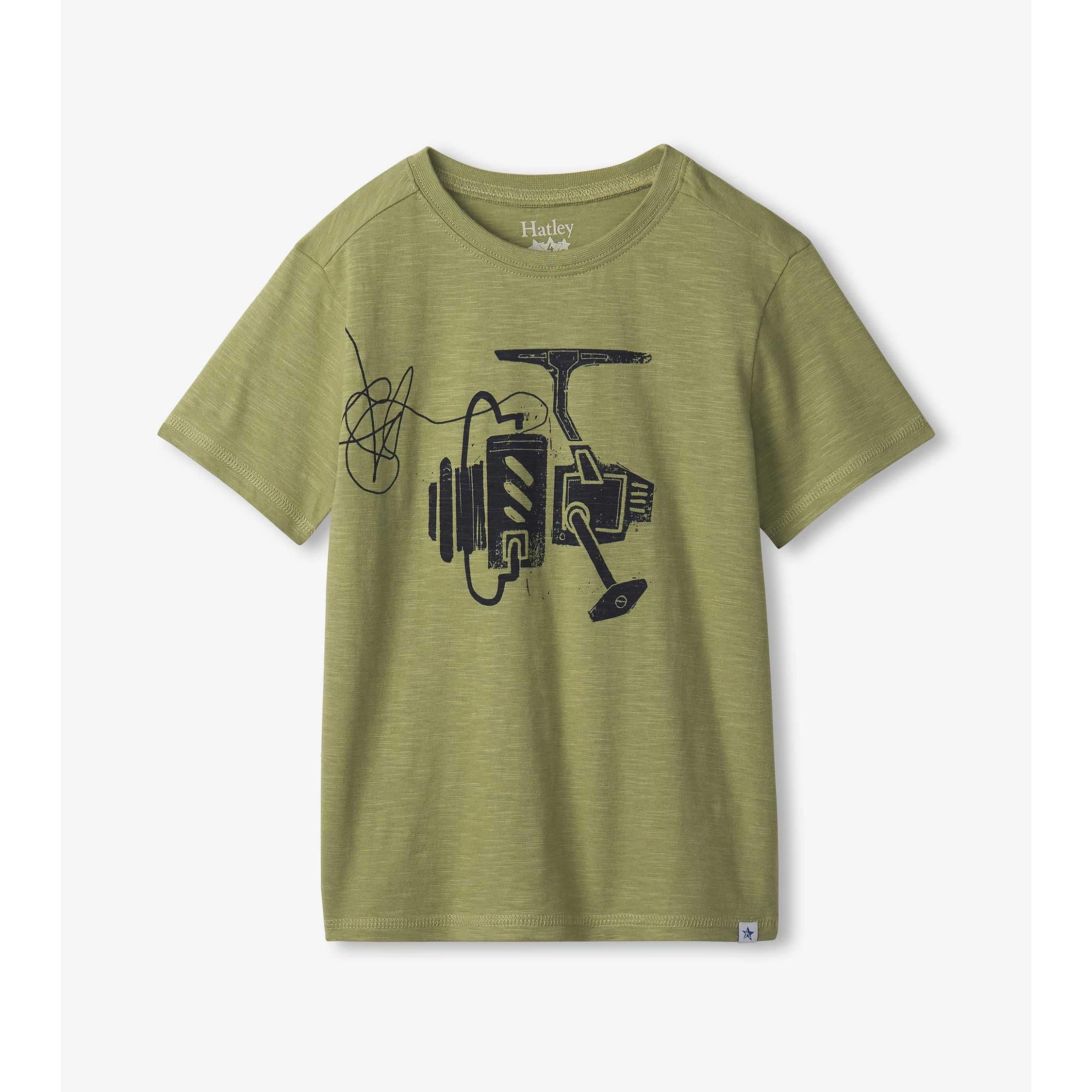 Hatley Fishing Reel Graphic Tee-HATLEY-Little Giant Kidz
