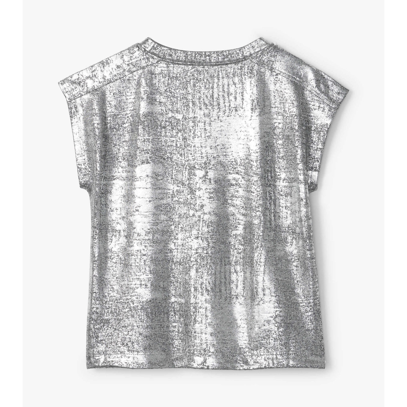 Hatley Girls Silver Shimmer Relaxed T-Shirt-HATLEY-Little Giant Kidz