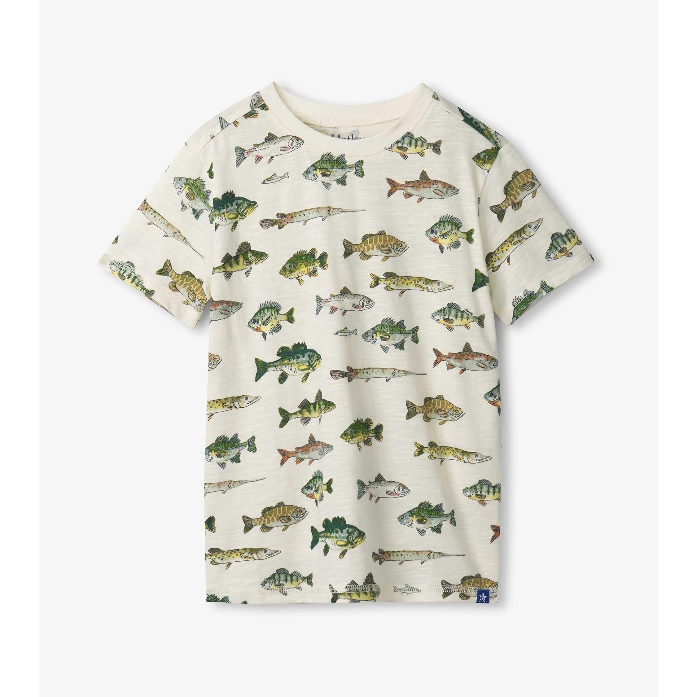 Hatley Real Fish Stretch Cotton Graphic Tee-HATLEY-Little Giant Kidz