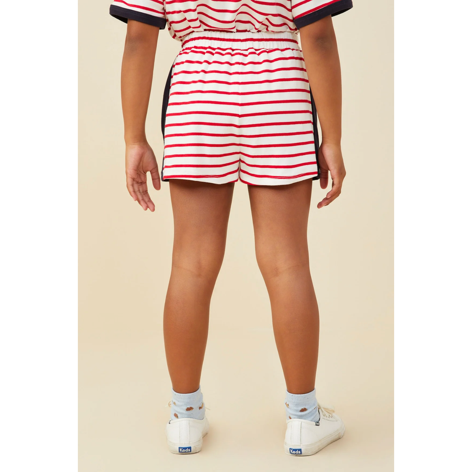 Hayden Contrast Side Striped Knit Short-HAYDEN GIRLS-Little Giant Kidz