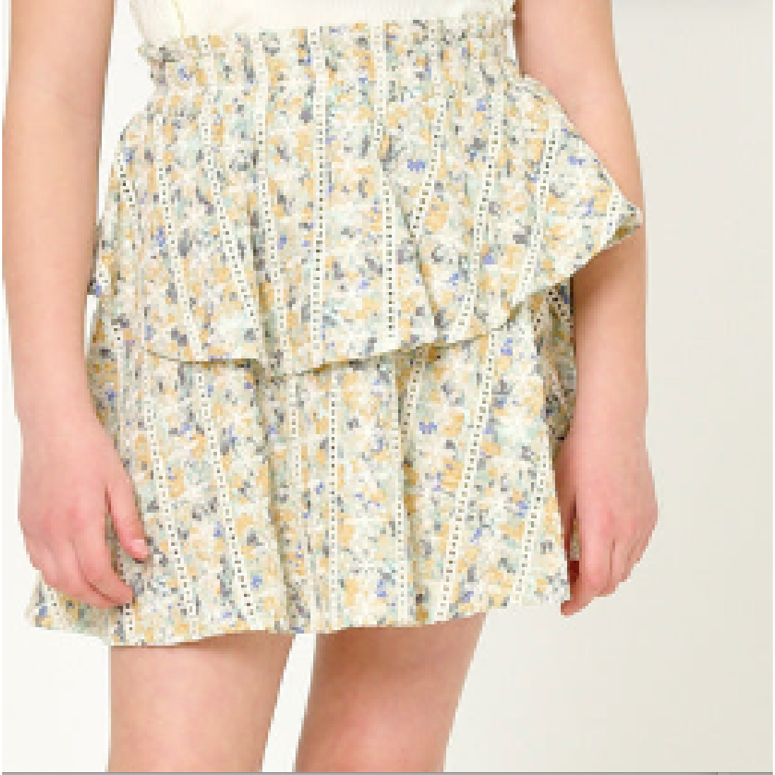 Hayden Crochet Floral Layered Skirt with Shorts Lining-HAYDEN GIRLS-Little Giant Kidz