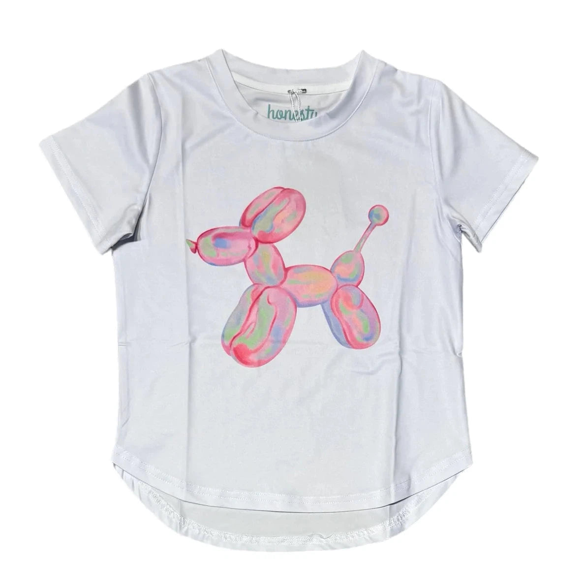 Honesty Clothing Dog Balloon Animal Tee - White-HONESTY-Little Giant Kidz