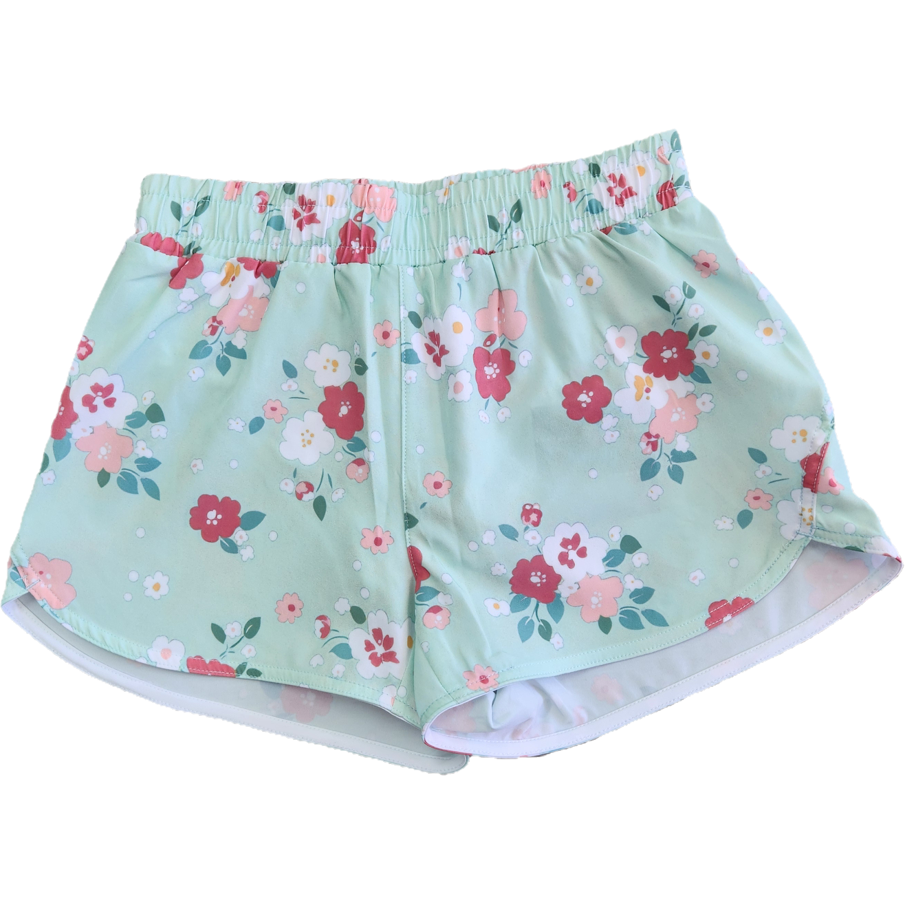 Honesty Clothing Mint Floral Shorts-HONESTY-Little Giant Kidz