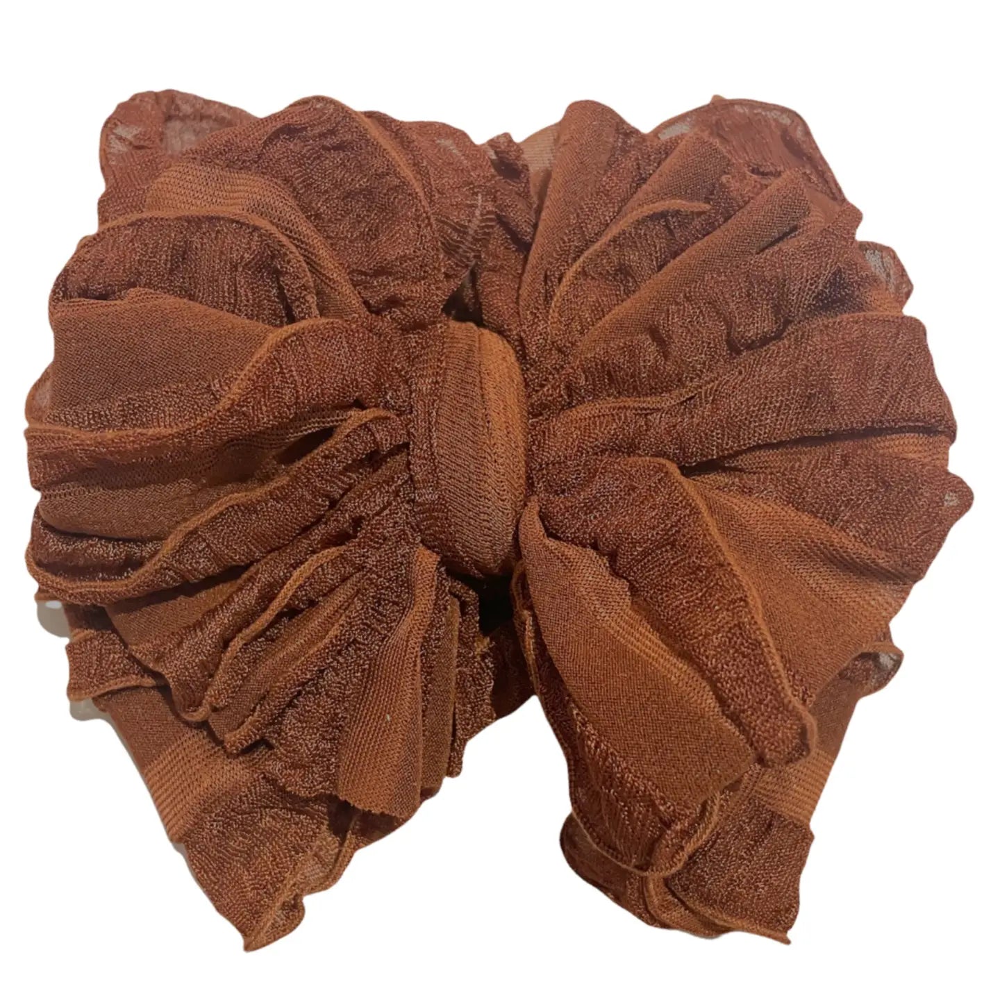 In Awe Couture Chestnut Ruffle Headband-IN AWE COUTURE-Little Giant Kidz