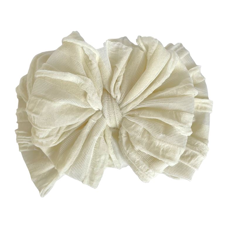 In Awe Couture Ivory Ruffle Headband-IN AWE COUTURE-Little Giant Kidz