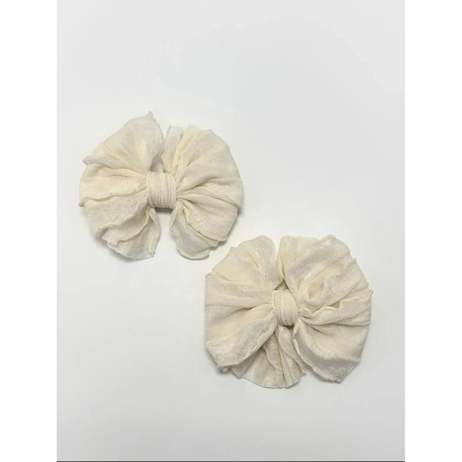 In Awe Couture Ruffle Clip Set - Ivory-IN AWE COUTURE-Little Giant Kidz