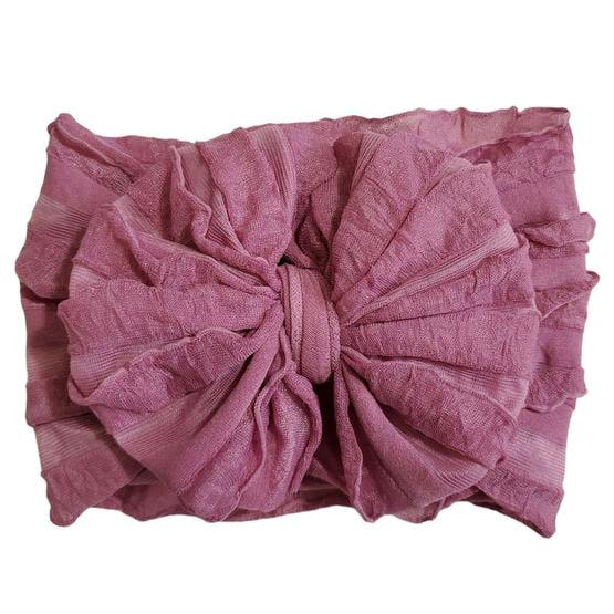 In Awe Couture Ruffle Headband - Mulberry-IN AWE COUTURE-Little Giant Kidz