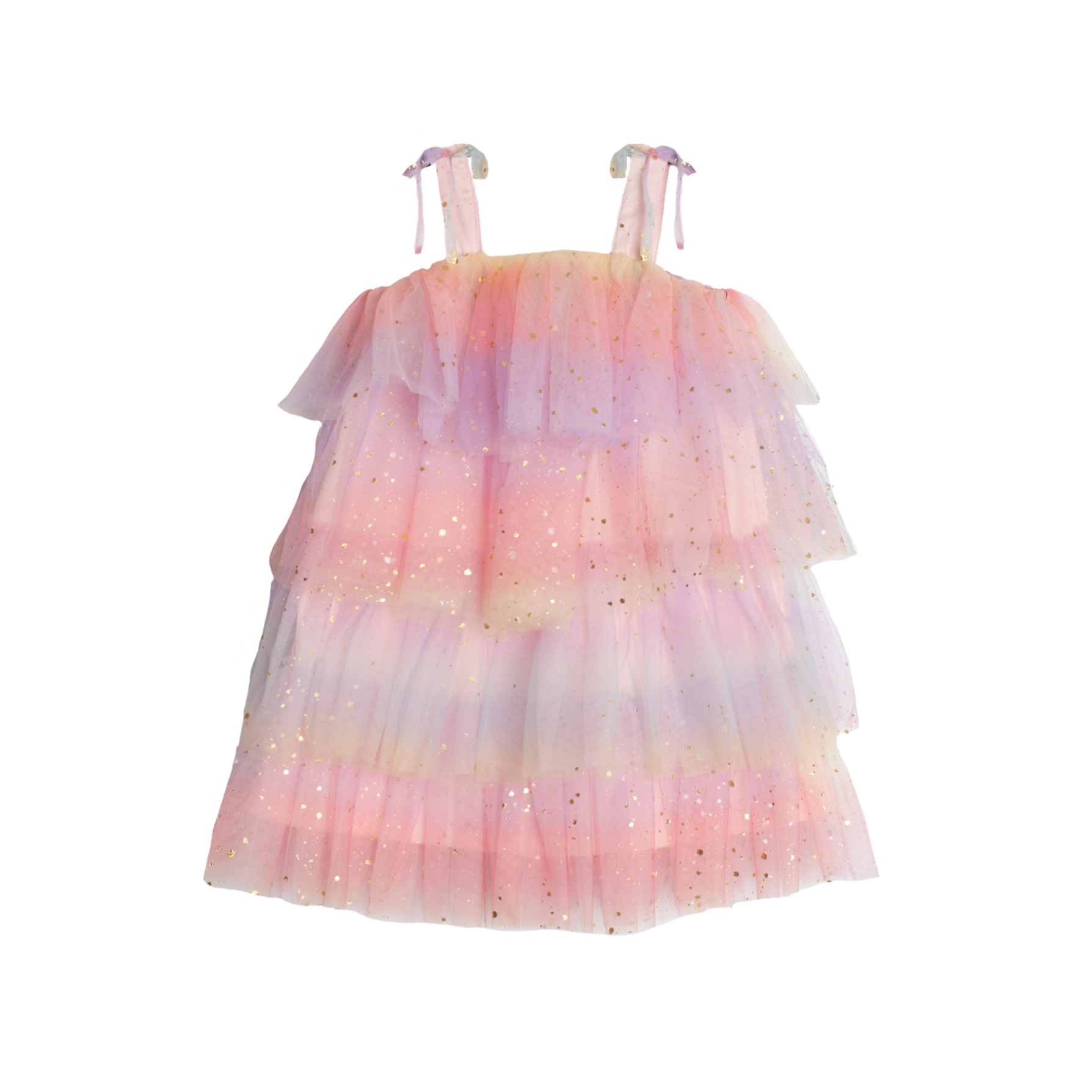 Isobella + Chloe Pink Rainbow Delight Dress-ISOBELLA AND CHLOE-Little Giant Kidz