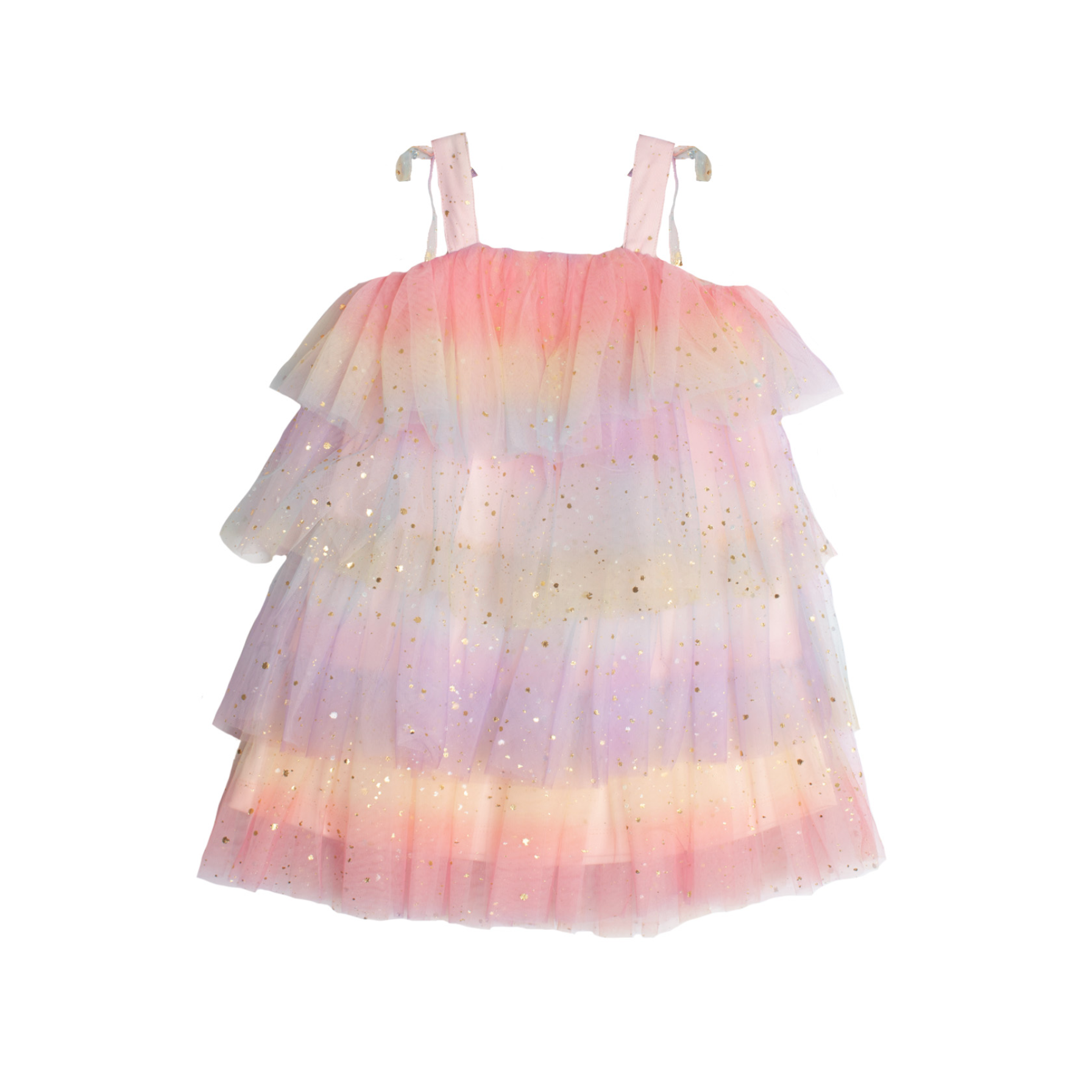 Isobella + Chloe Pink Rainbow Delight Dress-ISOBELLA AND CHLOE-Little Giant Kidz
