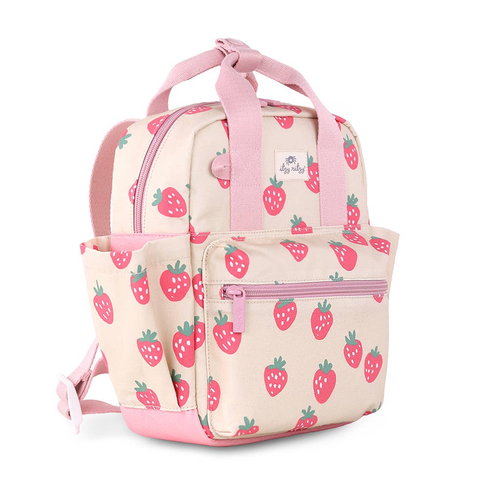 Itzy Ritzy - Itzy Bitzy Backpack: Strawberries & Cream-Itzy Ritzy-Little Giant Kidz
