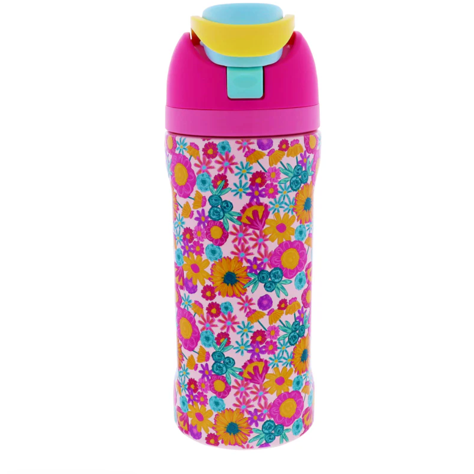 Jane Marie Kids Bold Floral 16 Oz. Water Bottle With Straw Cap-JANE MARIE-Little Giant Kidz
