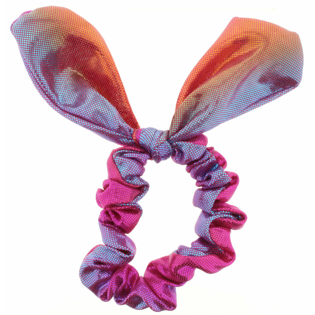 Jane Marie Kids Scrunchie - Pink Metallic With Ties-JANE MARIE-Little Giant Kidz