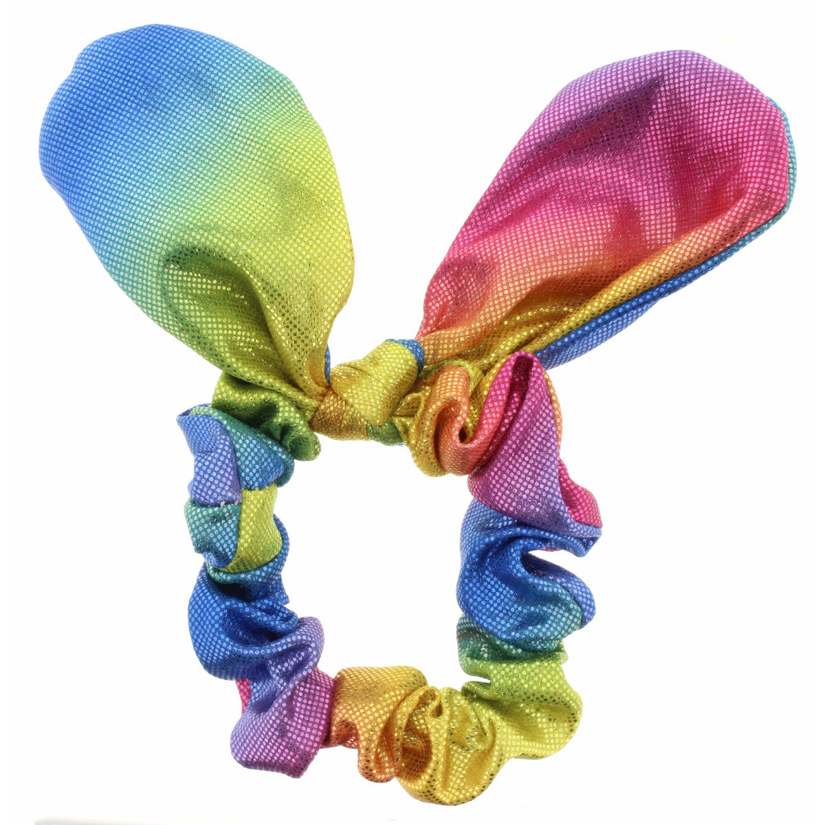 Jane Marie Kids Scrunchie - Rainbow Metallic With Ties-JANE MARIE-Little Giant Kidz